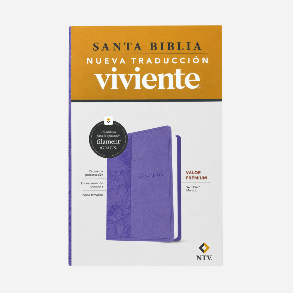 Biblia Valor Prémium NTV con Filament – SentiPiel Morado